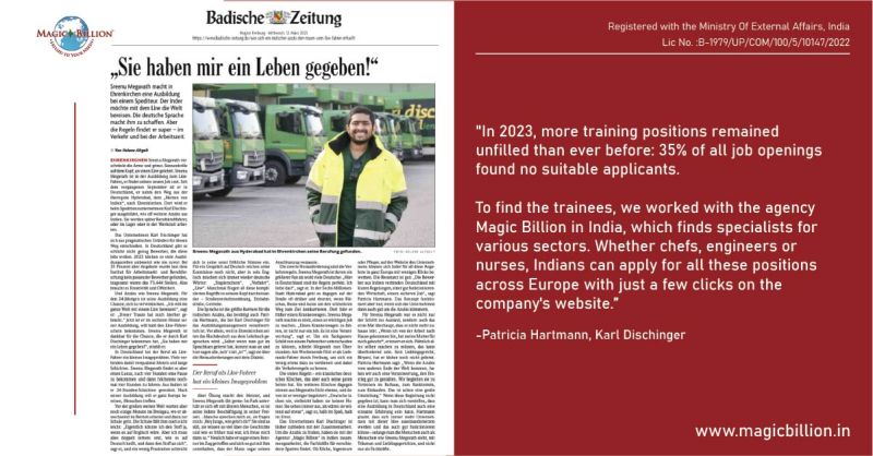 Sucess story of a truck driver who moved to germany through Magic Billion